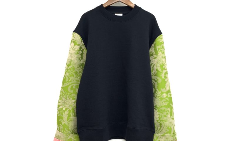 Dries Van Notenインパクト大!ジャガードスリーブのスウェットトップス  
