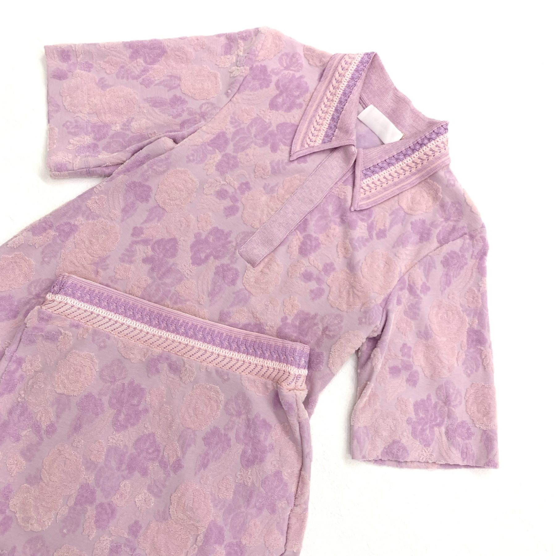 Mame KurogouchiノスタルジックなFlowered Velour Jacquard Polo 