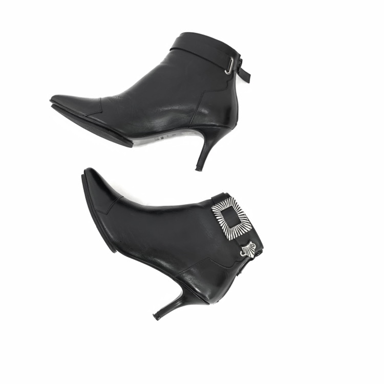 TOGA PULLA トーガ プルラ Metal ankle boots メタルバックル アンクル ブーツ ブーティ ブラック 35 TP52-AJ722上から撮った全体写真です