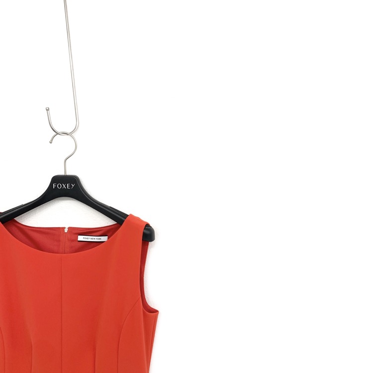 FOXEY NEWYORK/フォクシー フィット＆フレアドレスレッド/40 38956-NAOFN左上画像