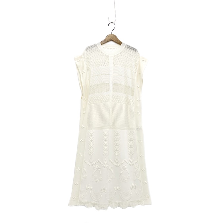 Mame Kurogouchi マメクロゴウチ Multi-Pattern Sleeveless Knitted Dress ニットワンピース MM22PF-KN731