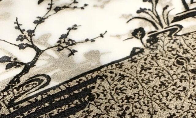 Mame Kurogouchi マメクロゴウチ Nature Pattern Sheer Knitted High Neck Top トップス