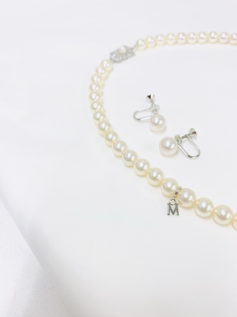 MIKIMOTO ミキモト ロングパールネックレス　6.5mm珠 56cm K14WG