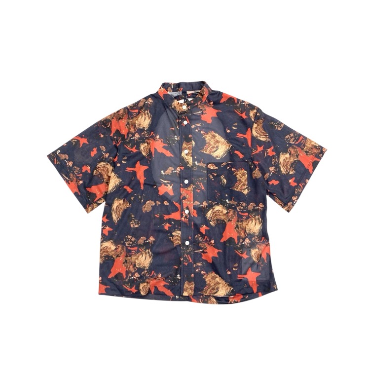 TOGA PULLA トーガプルラ Print shirt バックオープンプリント