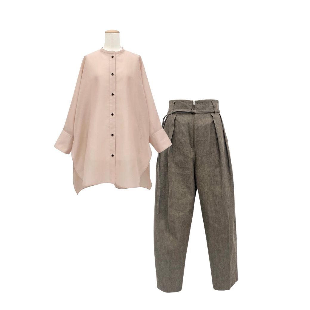 未使用品 2026SS LOHEN ローヘン BAND COLLAR SHEER SHIRT LH26SS 